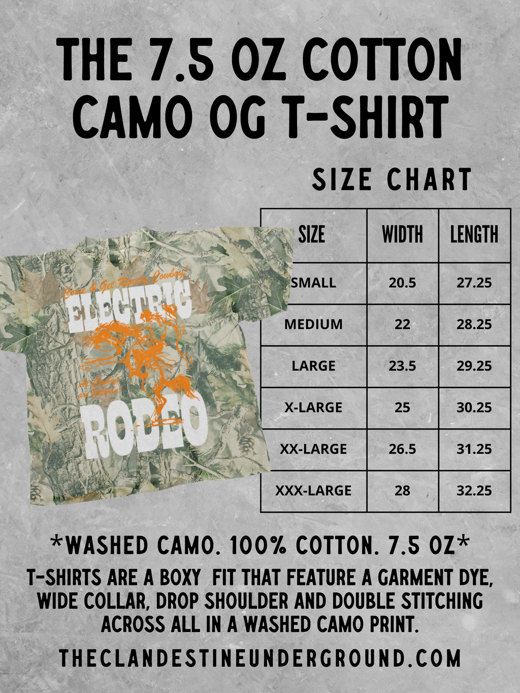 Underground Original Design: American Sweetheart, Camo Western Boxy Cotton TShirt