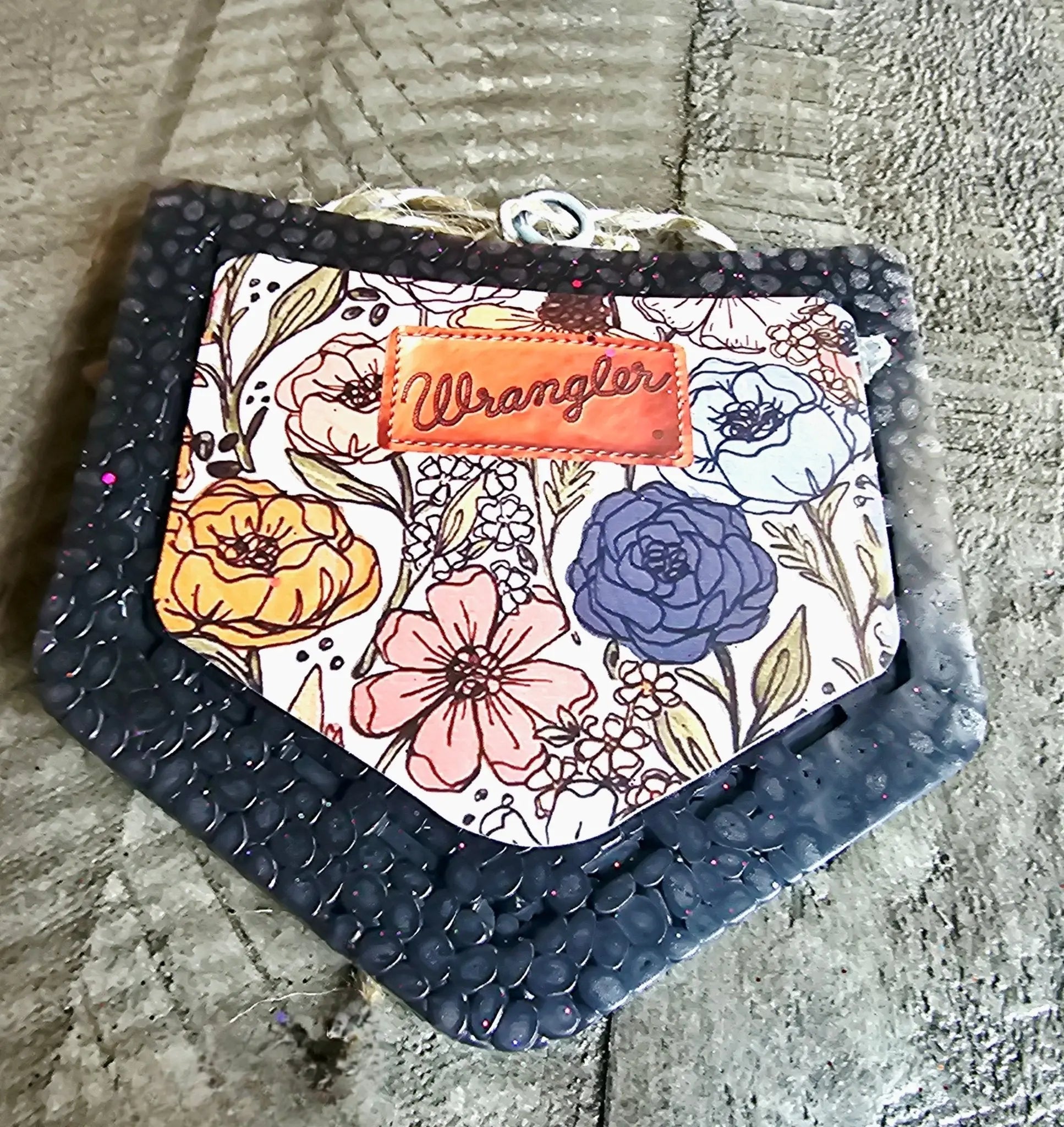 Wrangler Jeans Pocket Car Freshie – Handmade Western Aroma Bead Air Freshener